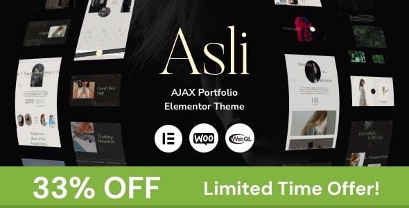 Asli – AJAX Portfolio Elementor WordPress Theme