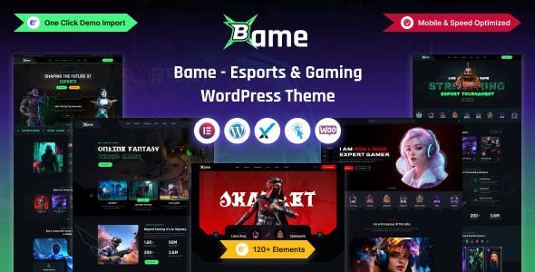 Bame - eSports and Gaming WordPress Theme