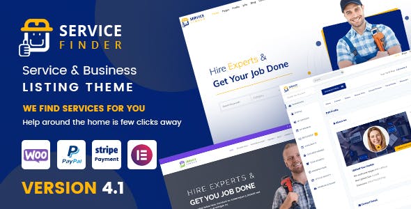 Service Finder - Provider and Business Listing WordPress Theme