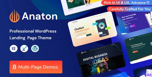 Anaton SaaS Landing Page WordPress