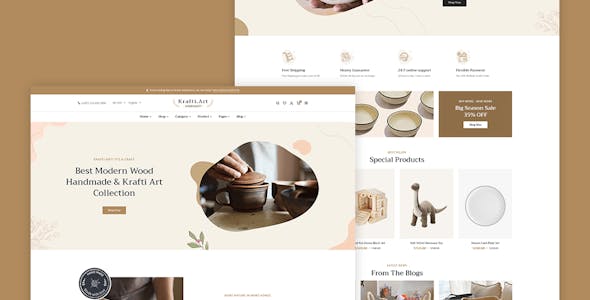 KraftiArt - Furniture, Art & Crafts - WooCommerce Responsive Theme