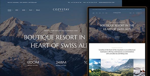 CozyStay - Hotel Booking WordPress Theme