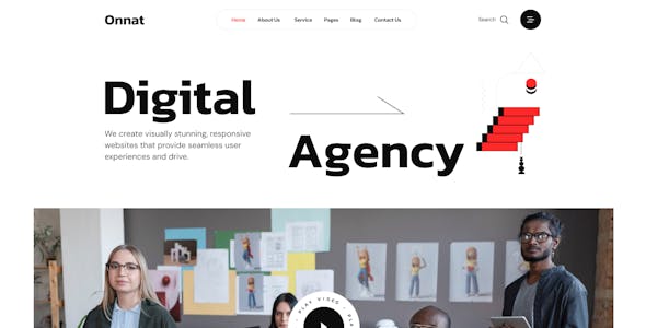Onnat - Digital Agency & Creative Portfolio Figma Template
