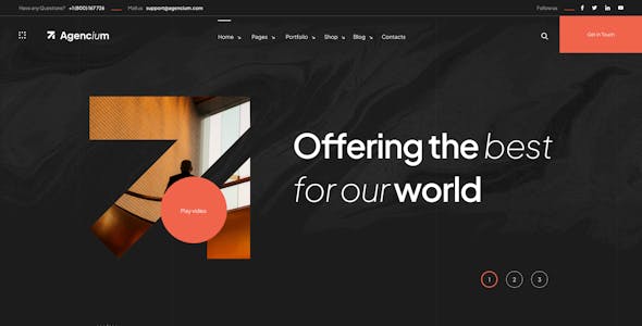 Agencium | Creative Agency & Portfolio WordPress Theme