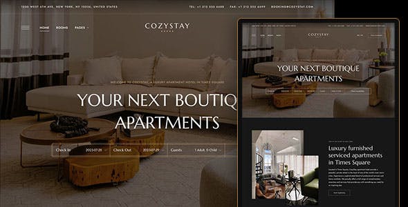 CozyStay - Hotel Booking WordPress Theme