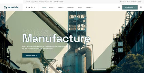 Industrie - Factory & Industry WordPress Theme