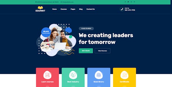 Edumint – LMS, Online Courses, Education WordPress Theme