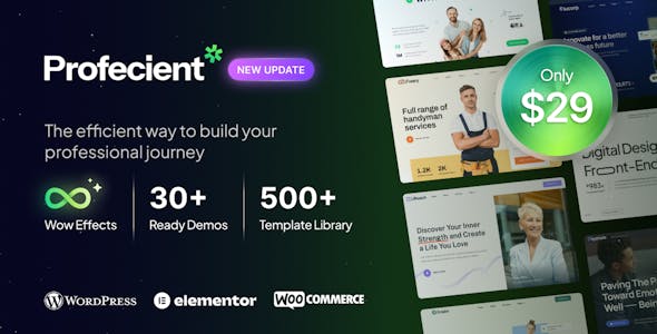 Profecient - Multipurpose Elementor Business & WooCommerce WordPress Theme