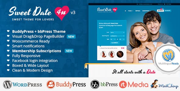 Sweet Date - More than a Wordpress Dating Theme